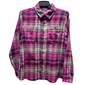NWT Alpine Design Flannel Shirt Mens Large pom punch Plaid Long Sleeve Button Up